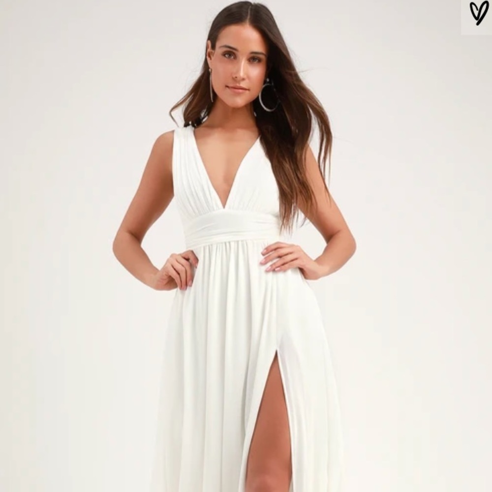 Heavenly Hues White Maxi Dress - LuLus